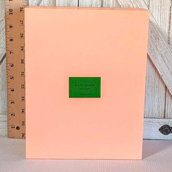 NWT♠️KATE SPADE Small Nesting Box - Light Coral & Neon Orange - Picture 1 of 8